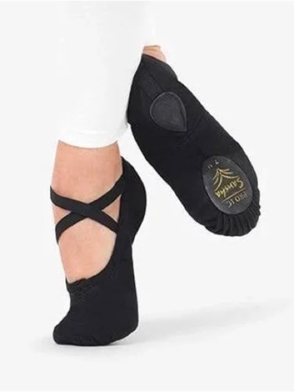 Sansha Pro 1C Black Canvas Ballet Slippers
